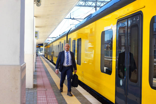 istock The conductor next to the train in Europe 945015984