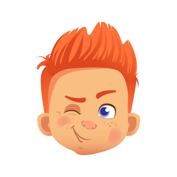 Boy Avatar Facial Expression Redhead Boy Stock Illustration - Download  Image Now - Redhead, Boys, Child - iStock