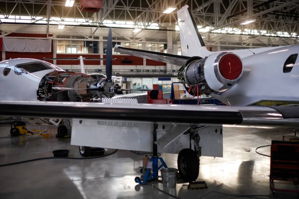istock Aircraft in the hangar 945025796
