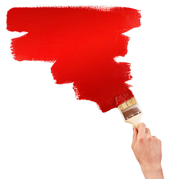 istock Painting shape with red brush 94503161