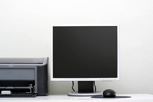 Desktop computer isolated on white background