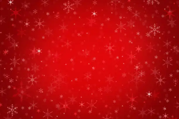 Photo of Abstract red Christmas winter background