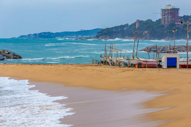 istock Beautiful big waves on the Spanish mediterranean ocean 945042174