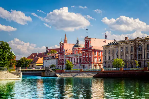 Photo of Historic tenement houses in the old town of Wroclaw, Poland