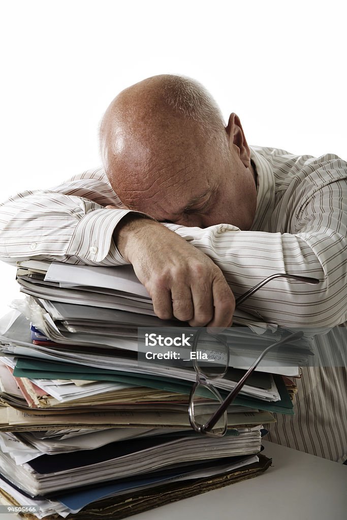 Tired accountant  Adult Stock Photo