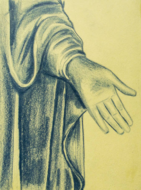 Blessed Virgin Mary vector art illustration
