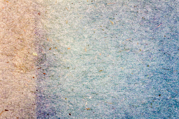istock Blue and yellow handmade craft paper texture background 945066100