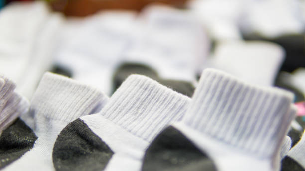 New socks for student in market stock photo