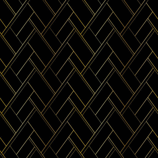 金の糸と暗い高級シームレス パターン - cross cross shape shiny gold点のイラスト素材／クリップアート素材／マンガ素材／アイコン素材