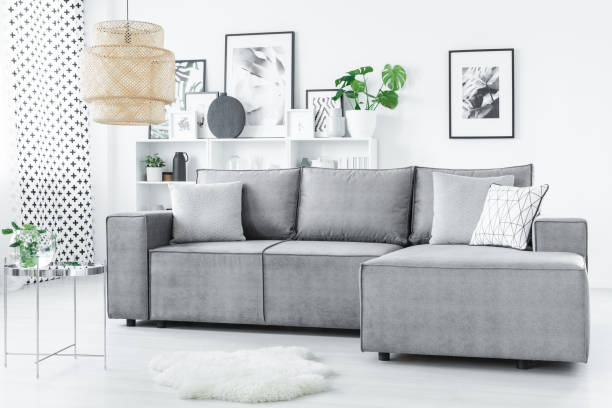 istock Modern scandi living room interior 945086148