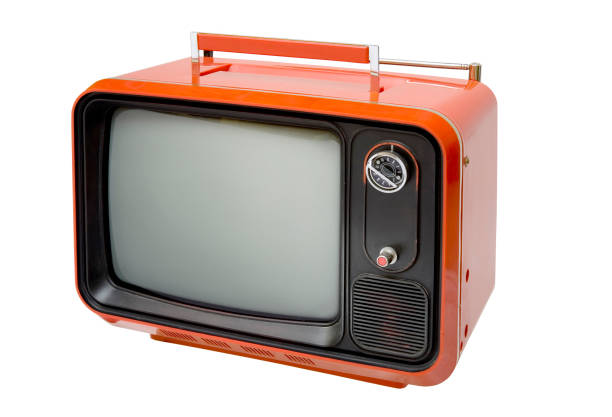 istock Antique retro orange television 94509135