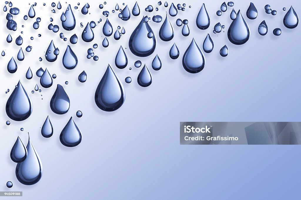 Azul waterdrop en aislado sobre fondo - Foto de stock de Lágrima libre de derechos