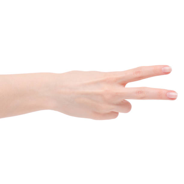 istock Female hand two finfers 945094060
