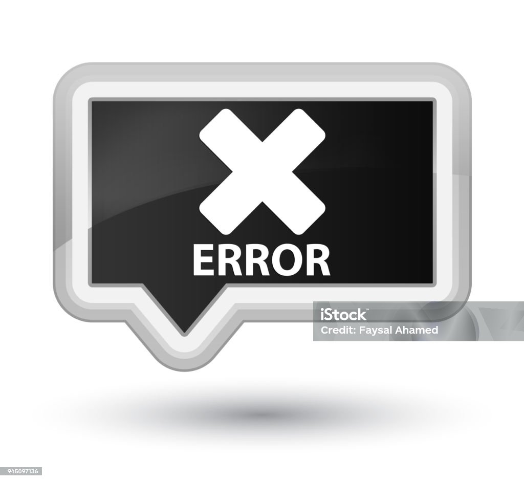 Error Prime Black Banner Button Stock Illustration - Download Image Now ...