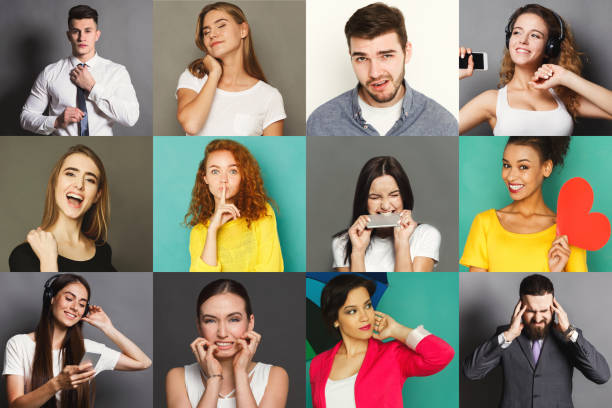 istock Diverse young people positive and negative emotions set 945097464