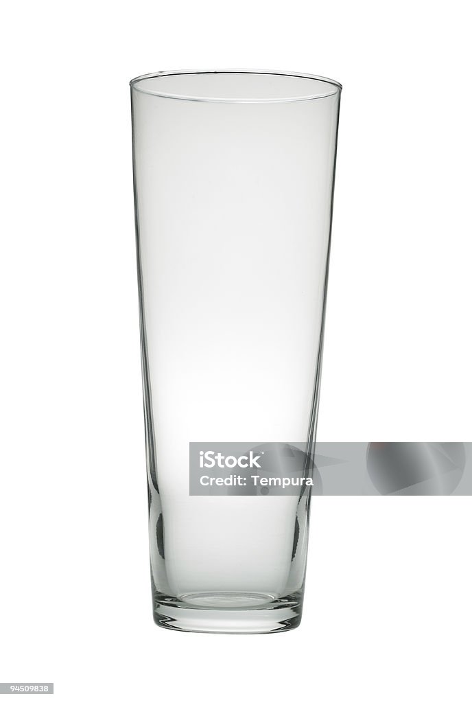 Altos vaso de vidro Isolado no branco _vertical - Foto de stock de Copo royalty-free