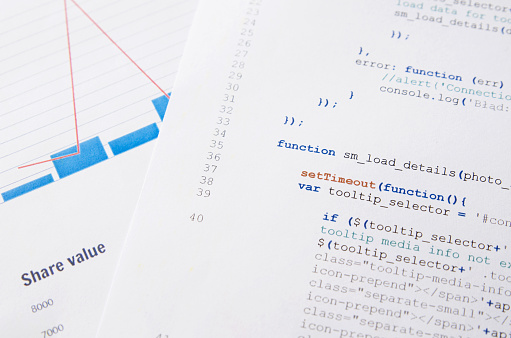 web developer programming code. programming, php... Web Developer Programming Code Printed On A Piece Of Paper Stock Photo ...