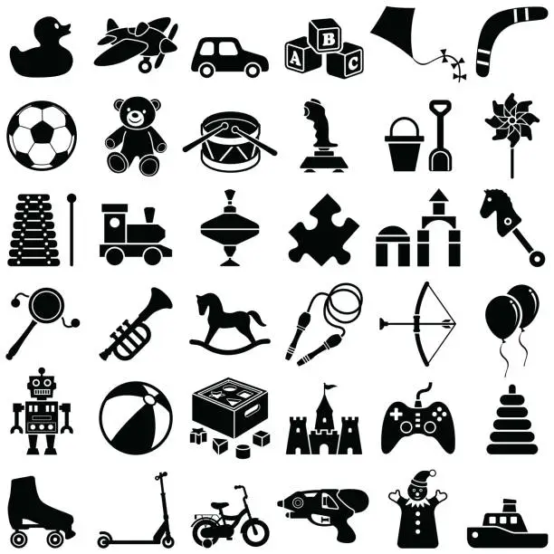 Vector illustration of Toy icons