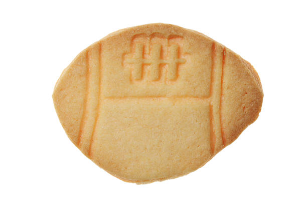 A British biscuit and shortbread selection arranged on a wooden board as a border background
