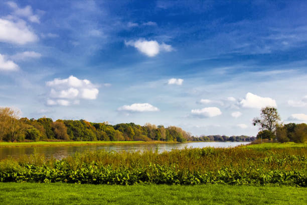 Banks of the Elbe in sunny weather