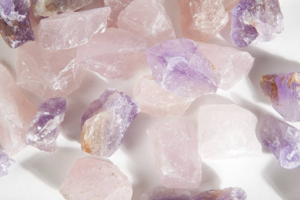 istock amethyst and pink quartz gems 945107122