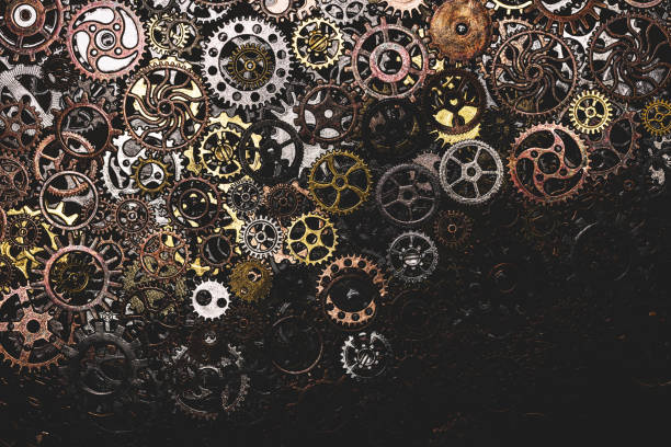 istock Bunch of cogwheels laying down 945107292