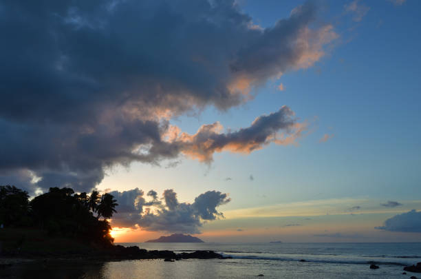 istock Indian ocean at sunset Seychelles, Mahe 945110292