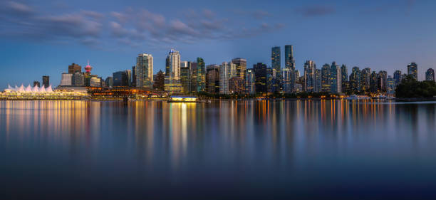 istock Night skyline of Vancouver downtown from Stanley Park 945113342