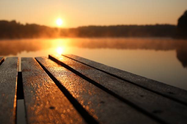 istock Sunrise on the lake. 945113578
