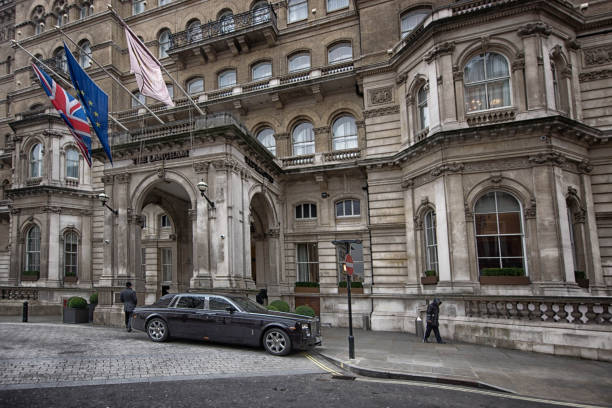 Traditional edwardian townhouses in Mayfair London