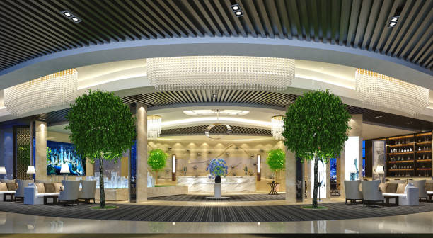 istock 3d render of luxury building interior view 945121302