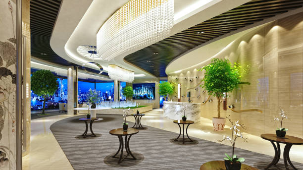 istock 3d render of luxury building interior view 945122114
