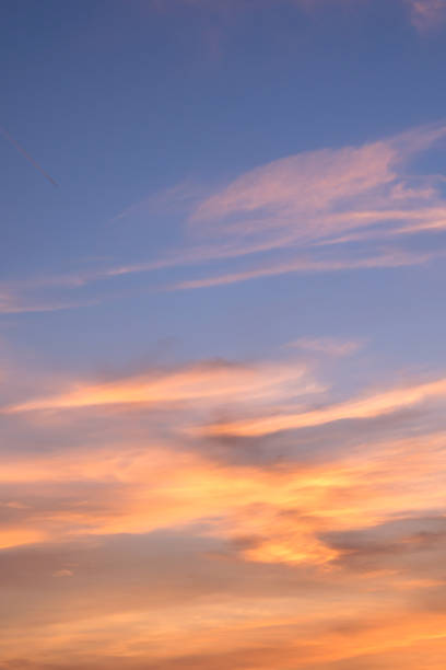 istock Fluffy clouds in the blue sky with morning light from the sunrise 945124622