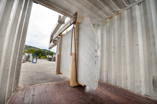 Carriage bridge for transporting marbles stock photo