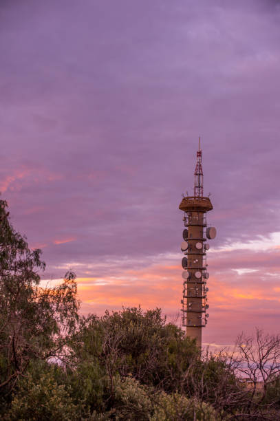 istock Dusk Cell Repeater Tower and Sender in Nature 945129520