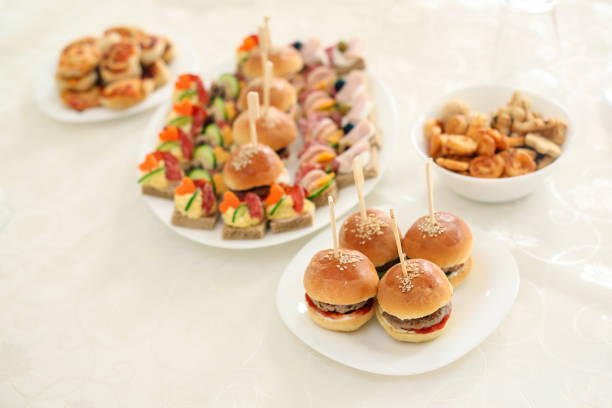 istock Mini burgers and canapes 945132316