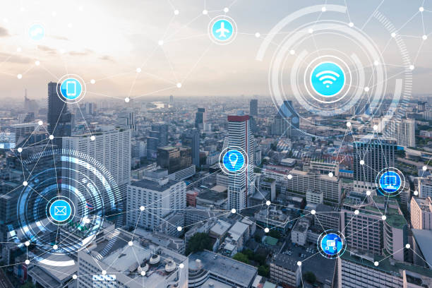istock smart city and wireless communication network, IoT(Internet of Things), era of internet, internet of every things, internet in every day lifes 945139768