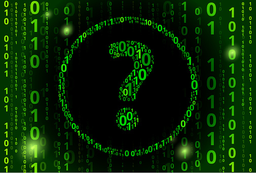 Question Mark Binary Code Vector Pattern Background Stock Illustration ...