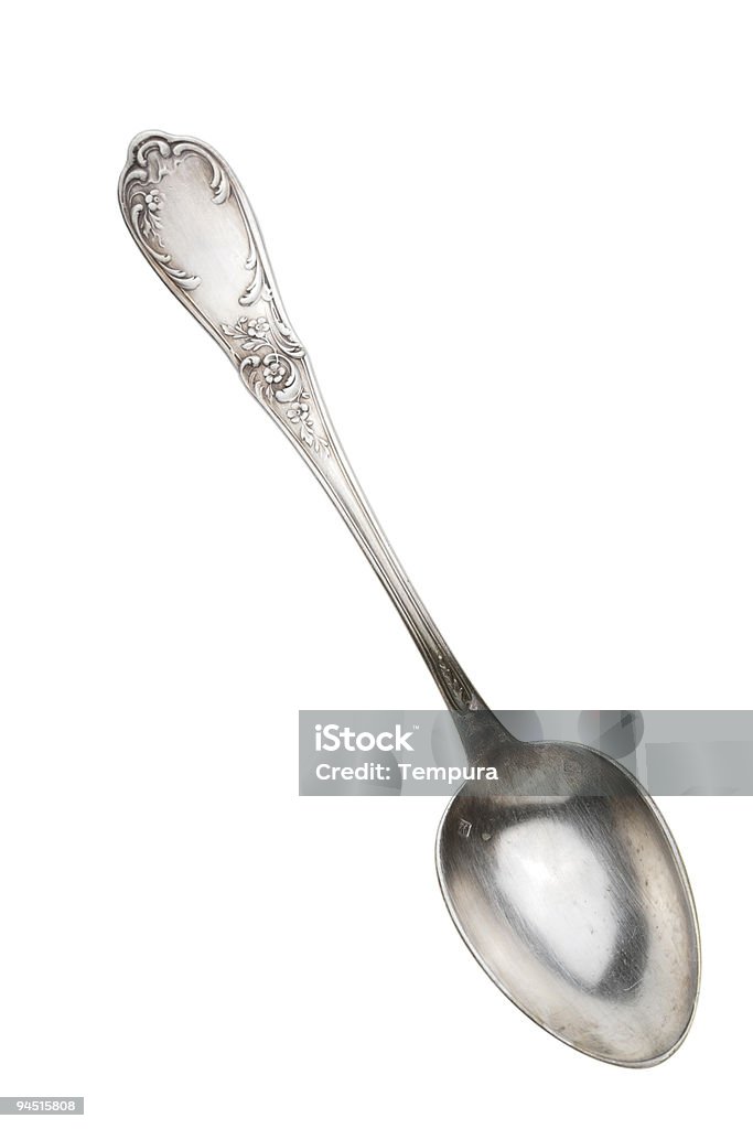 silve spoon  Tablespoon Stock Photo