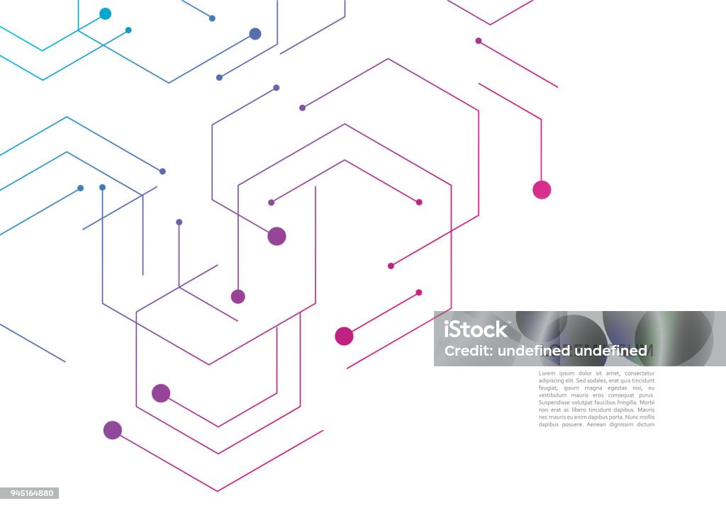 선 및 간단한 배경에 연결 하는 과학 네트워크 패턴 - 로열티 프리 테크놀로지 벡터 아트