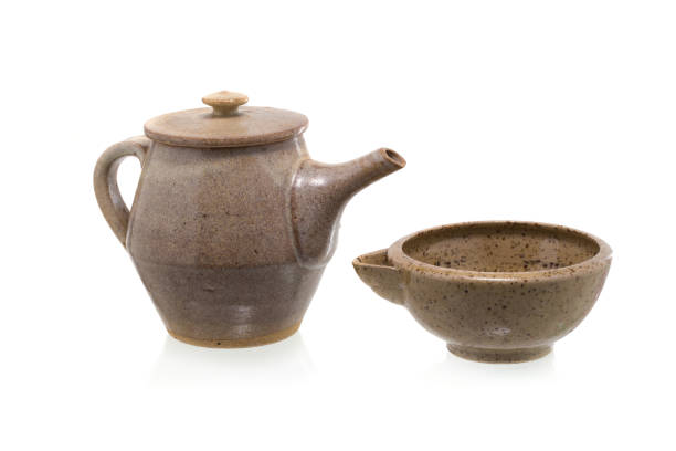 istock Tea pot  japanese style isolated on a white background 945165542
