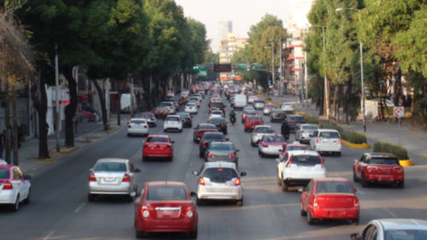 istock Looking At Rush Hour Traffic Jam In Mexico City Mexico 945169442