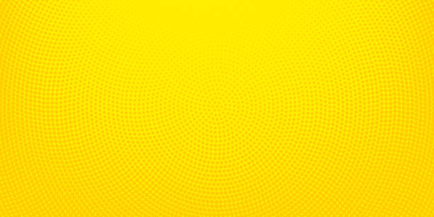 노란 하프톤 발견 배경 - 노란색 배경 stock illustrations
