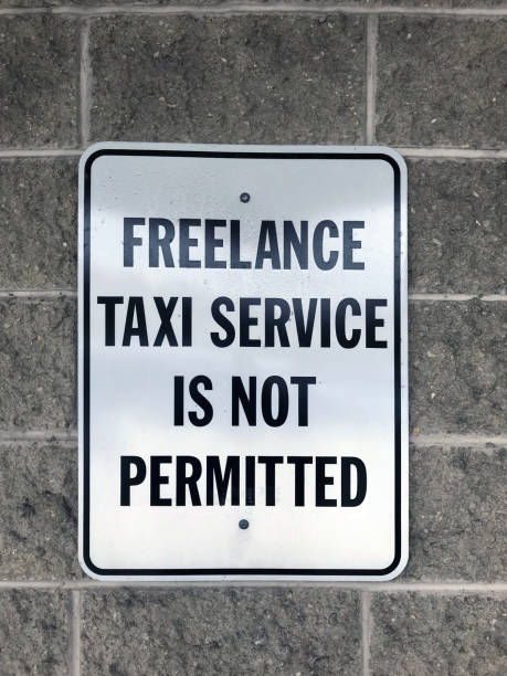 istock Taxi warning sign 945173796