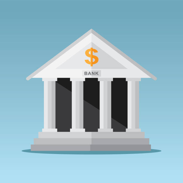 Bank building Currency, Finance, Business, Street, Bank bank financial building illustrations stock illustrations