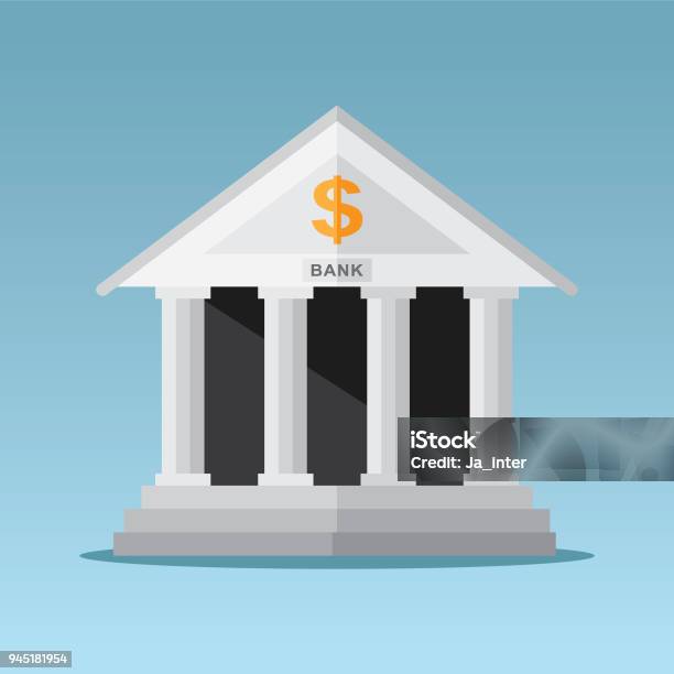 Bank Building Stock Illustration - Download Image Now - Bank - Financial Building, Banking, Building Exterior