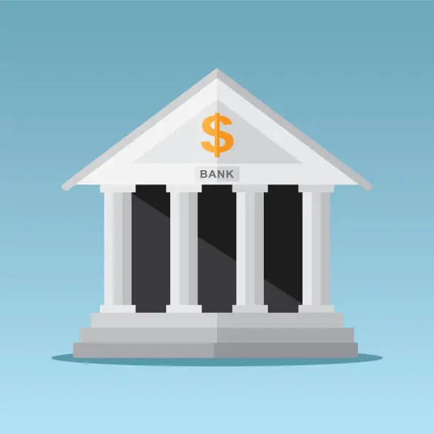 Vector illustration of Bank building