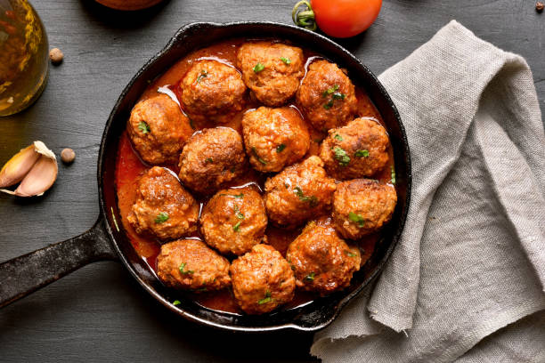 istock Meatballs with tomato sauce 945192404