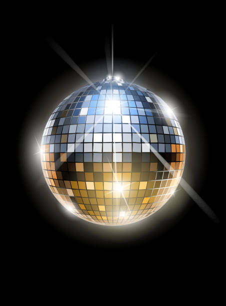lustro disco ball - disco mirror ball illustrations stock illustrations