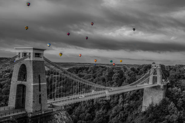 istock Bristol Balloon Fiesta from clifton suspension bridge 945199252
